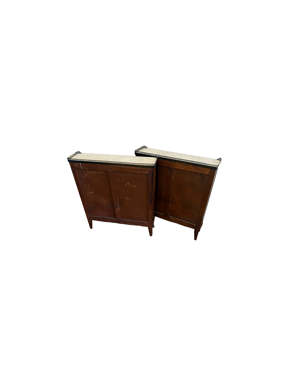 Thumbnail: Pair of mahogany low bookcases