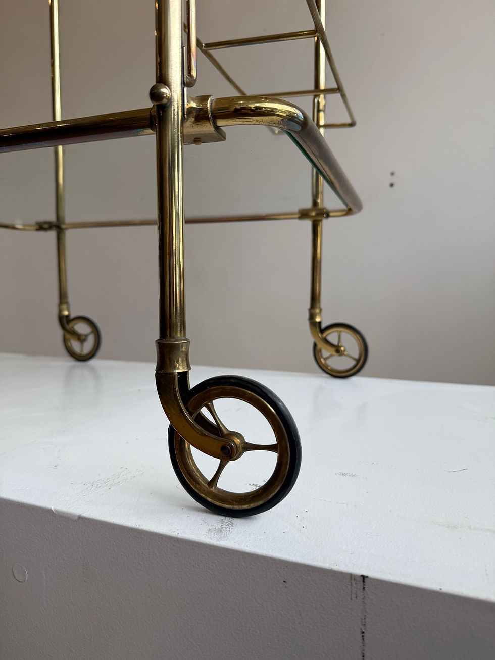 Thumbnail: 1950s brass drinks trolley