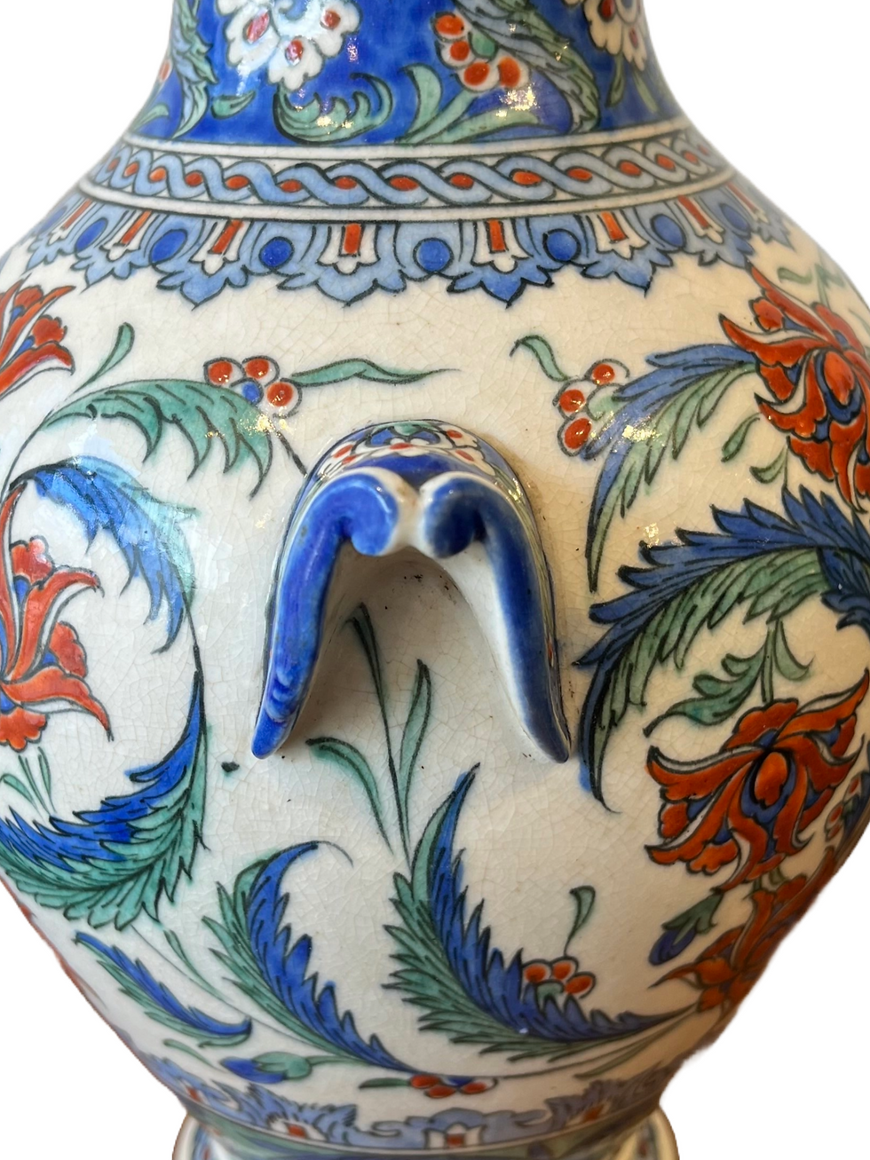 Thumbnail: Pair of Iznik style vases