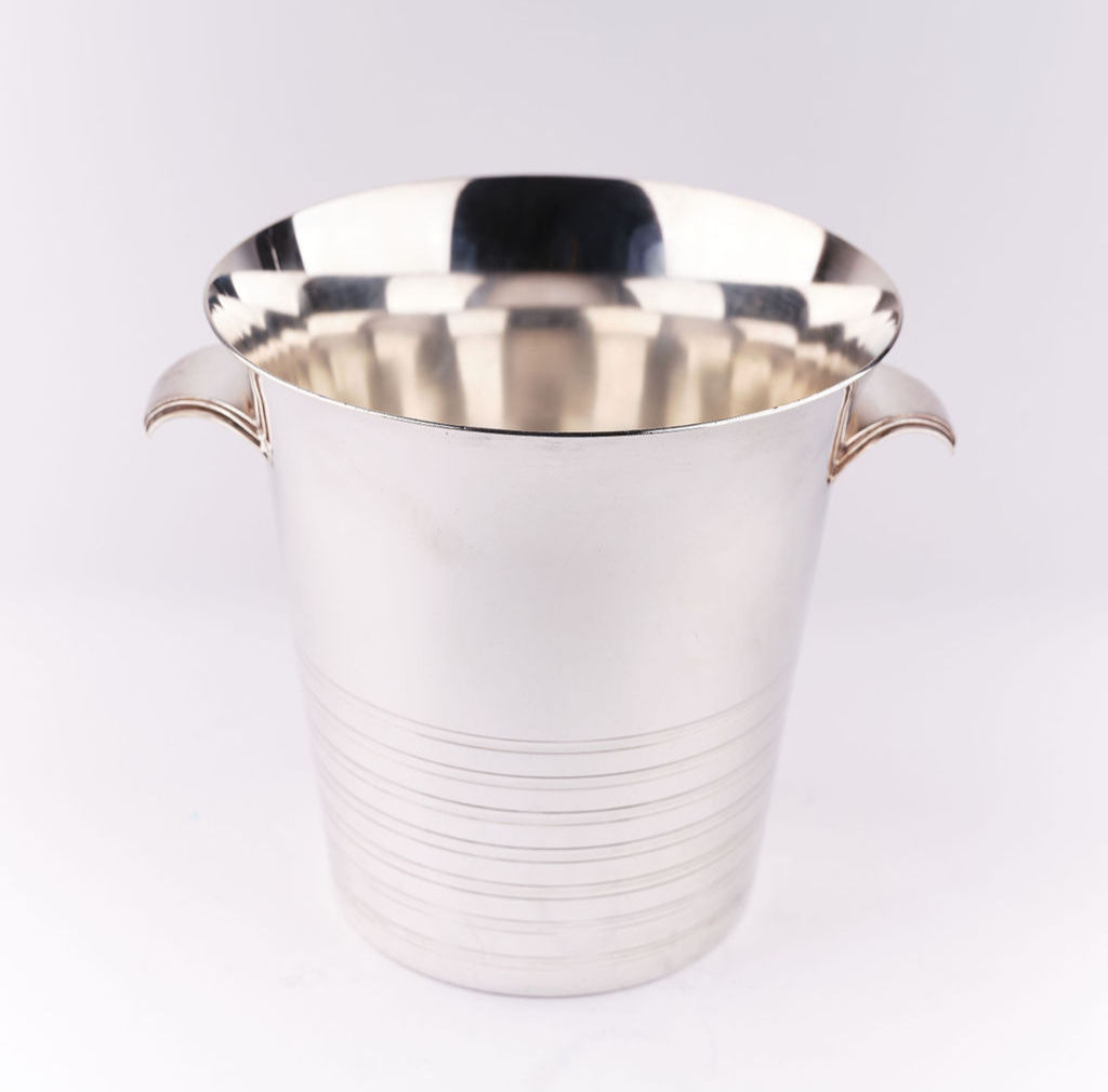 Art deco silver plated ice bucket