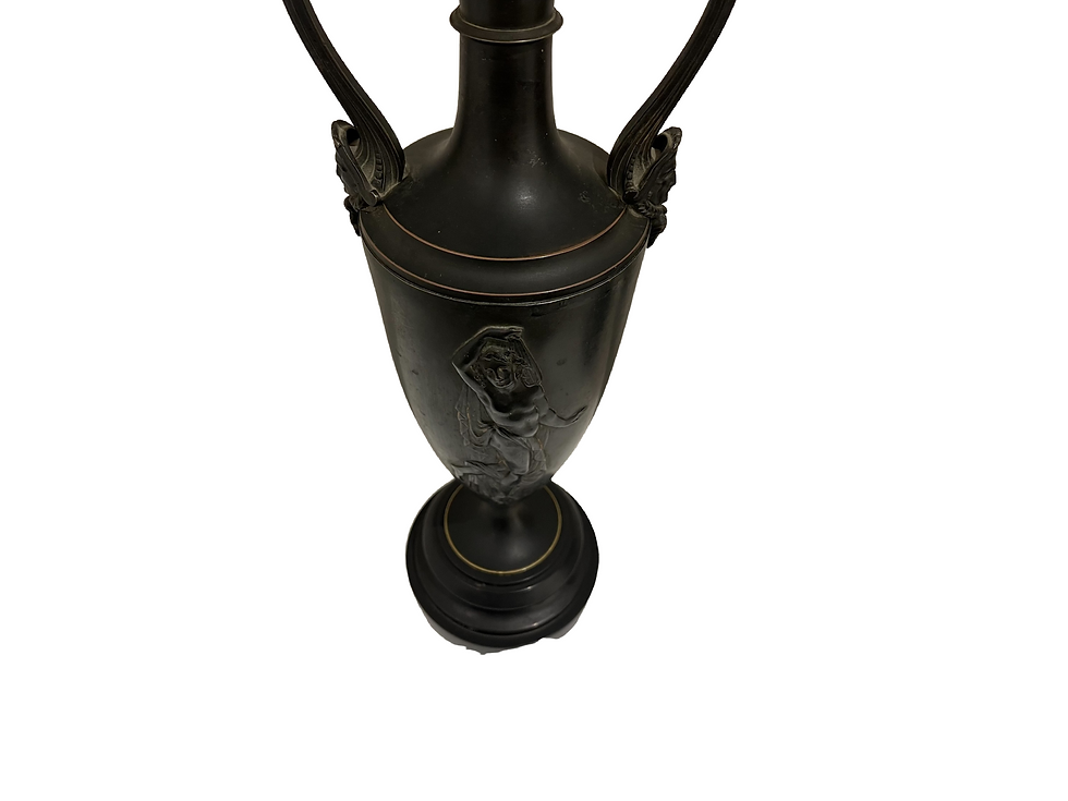 Thumbnail: 19th Century classical bronze oil lamps