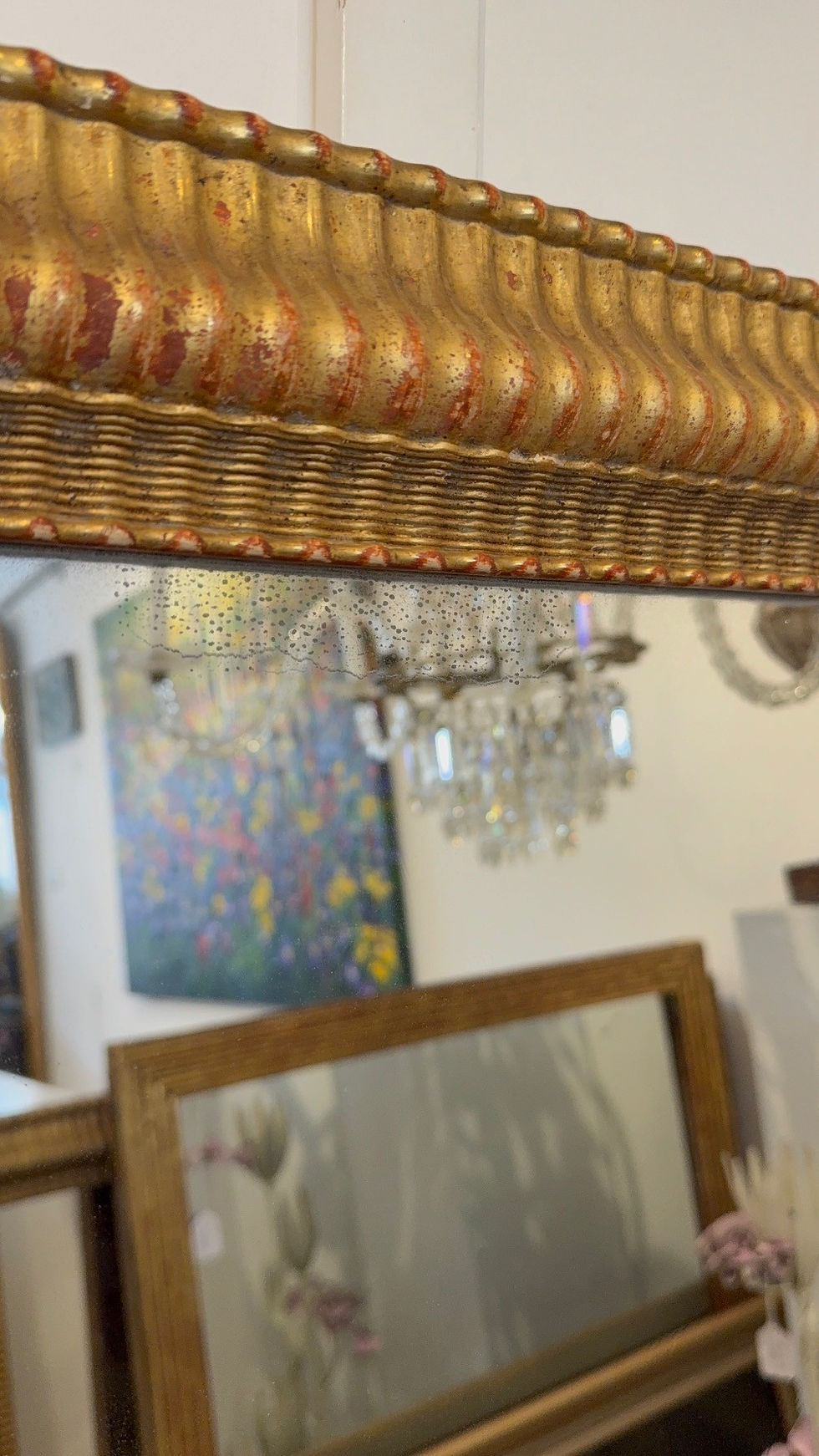 Thumbnail: Large ripple frame mirror
