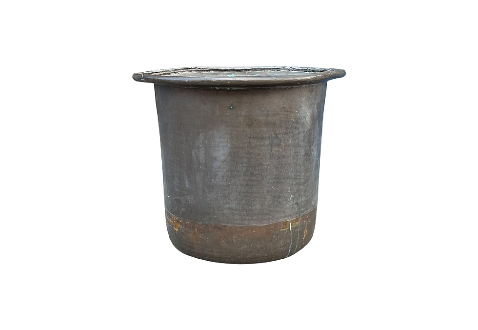 Thumbnail: Large antique copper pot / planter - heavy gauge
