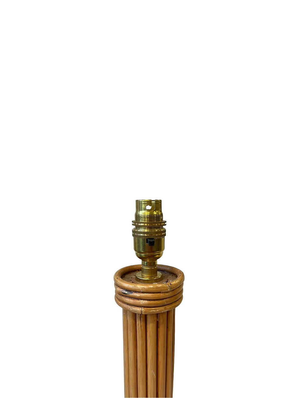 Thumbnail: Pair of 1970s Rattan column lamps