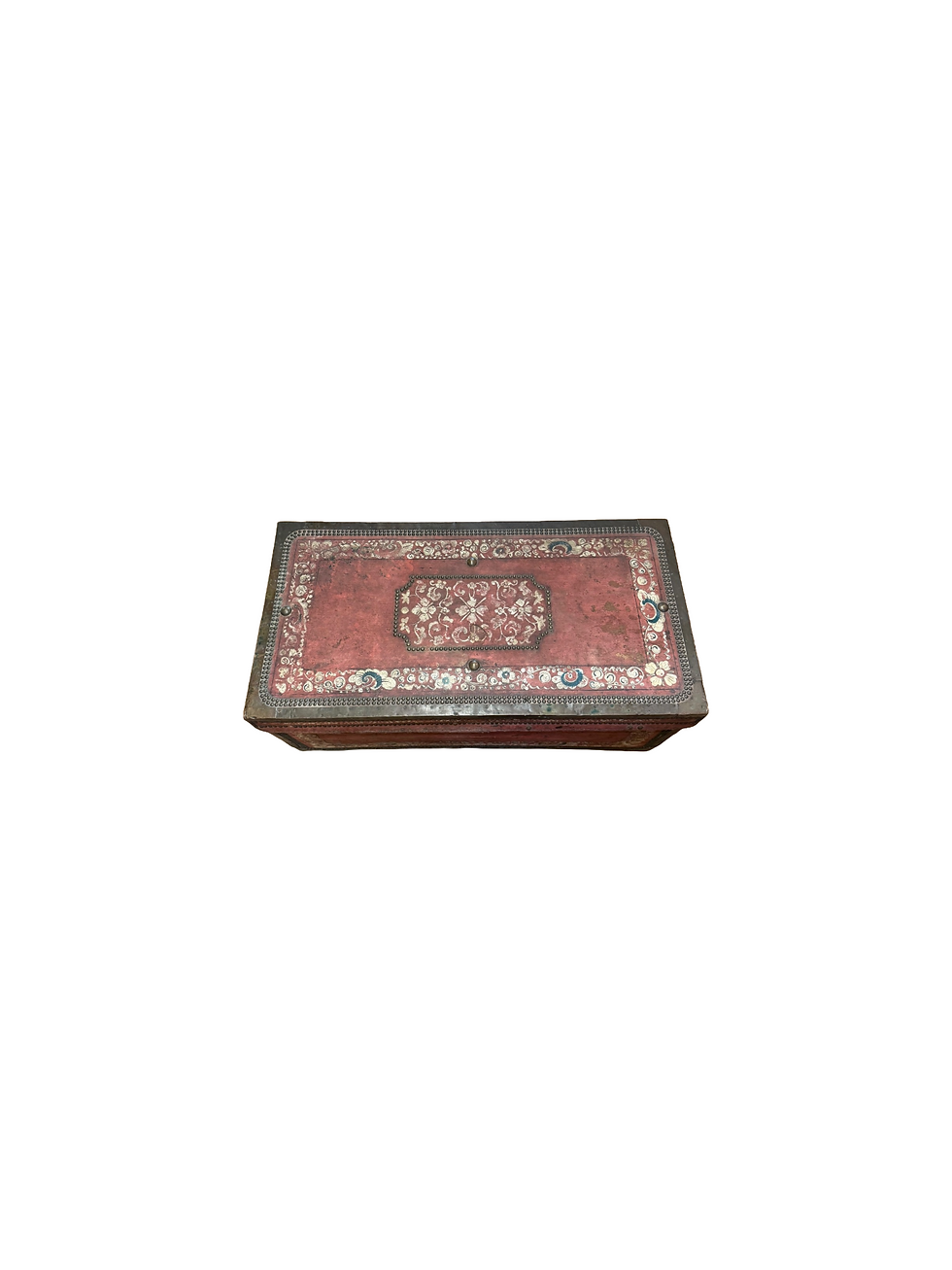 Thumbnail: Chinese export leather and brass bound trunk