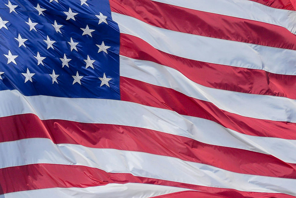 Waving United States flag for veteran outreach programs