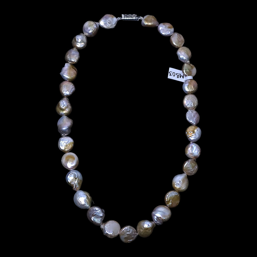 Thumbnail: Golden Elaris Natural Pearl Necklace