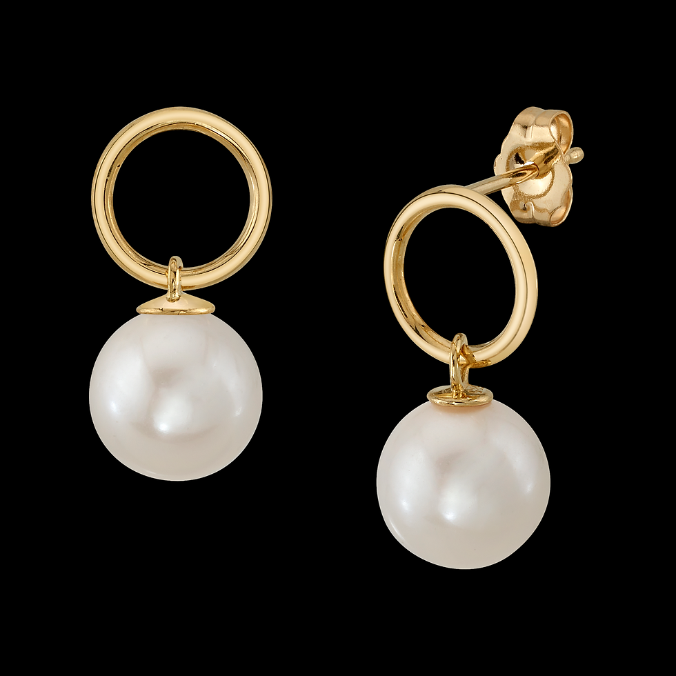 Silver Oh! Natural Pearl Earrings