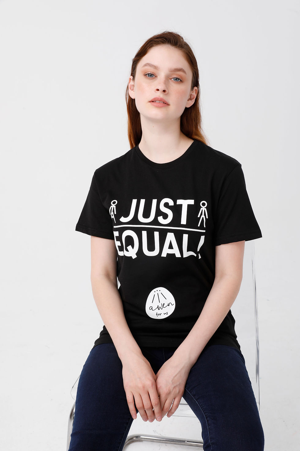 Küçük resim: Just Equal! Siyah T-Shirt