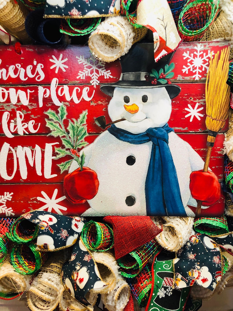 Thumbnail: Large 26” snowman wreath 