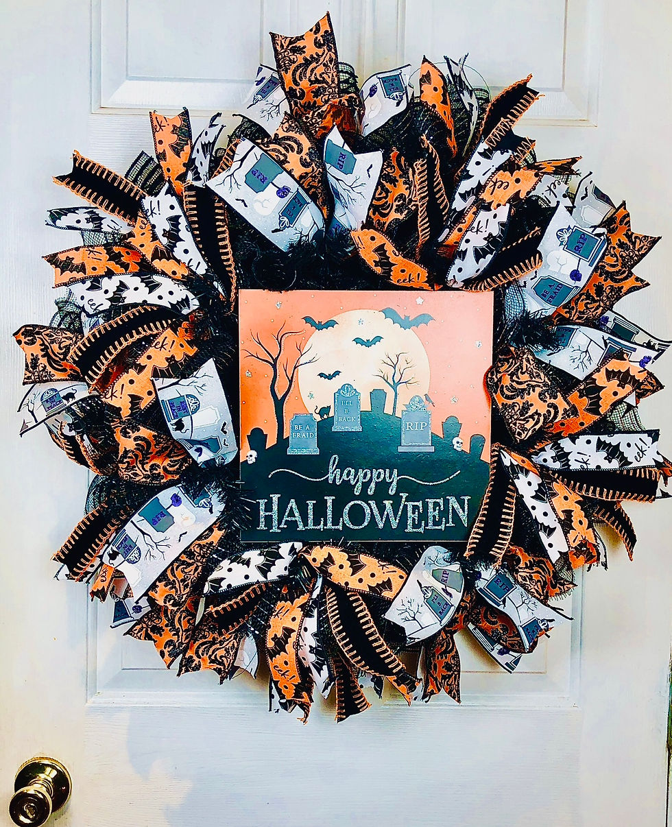 Thumbnail: Halloween spooky wreath 