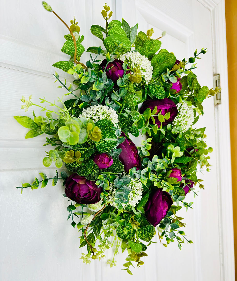 Thumbnail: 14” grapevine and greenery wreath 