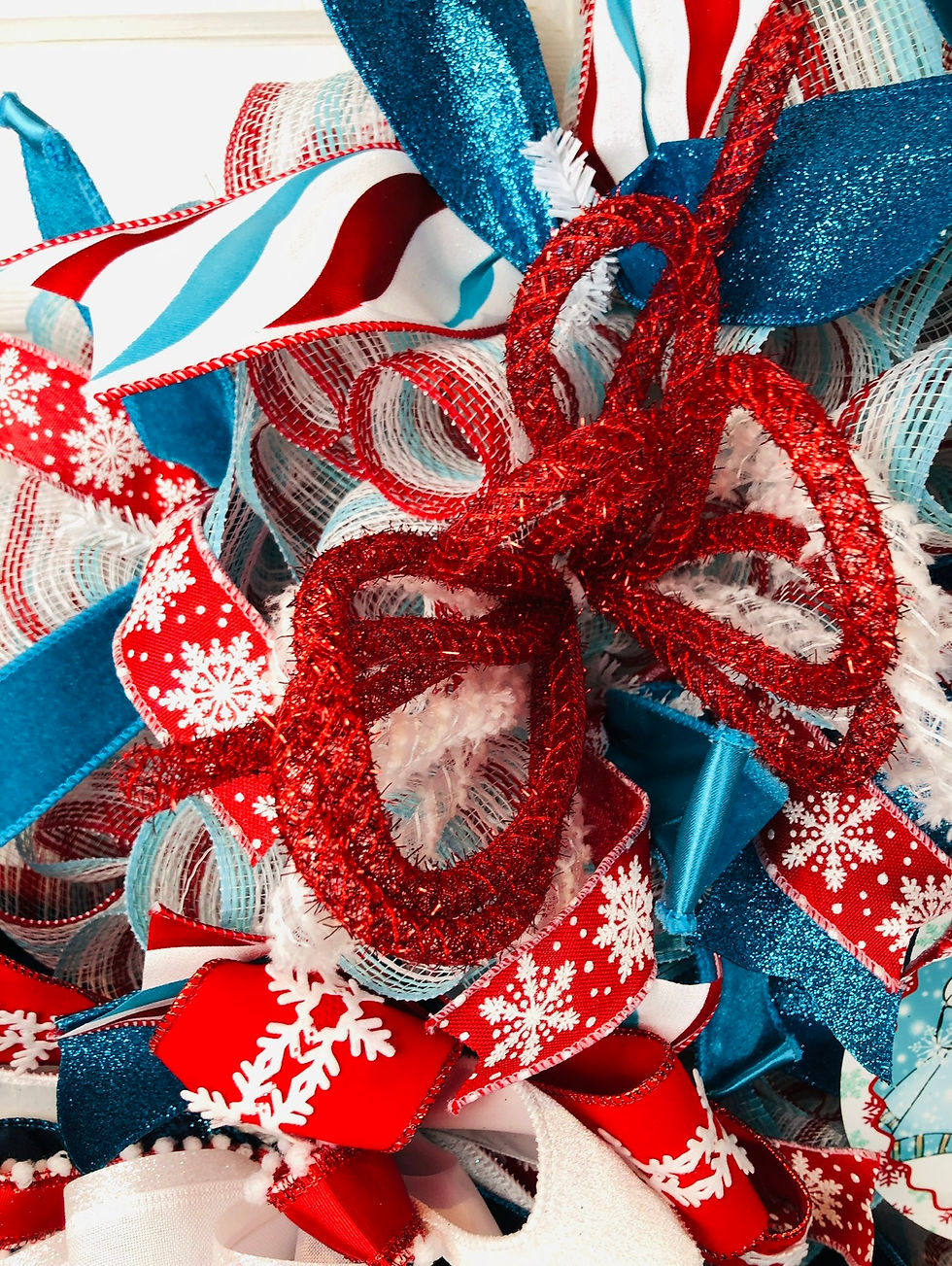 Thumbnail: Sweet snowman winter wreath, Christmas snowman wreath