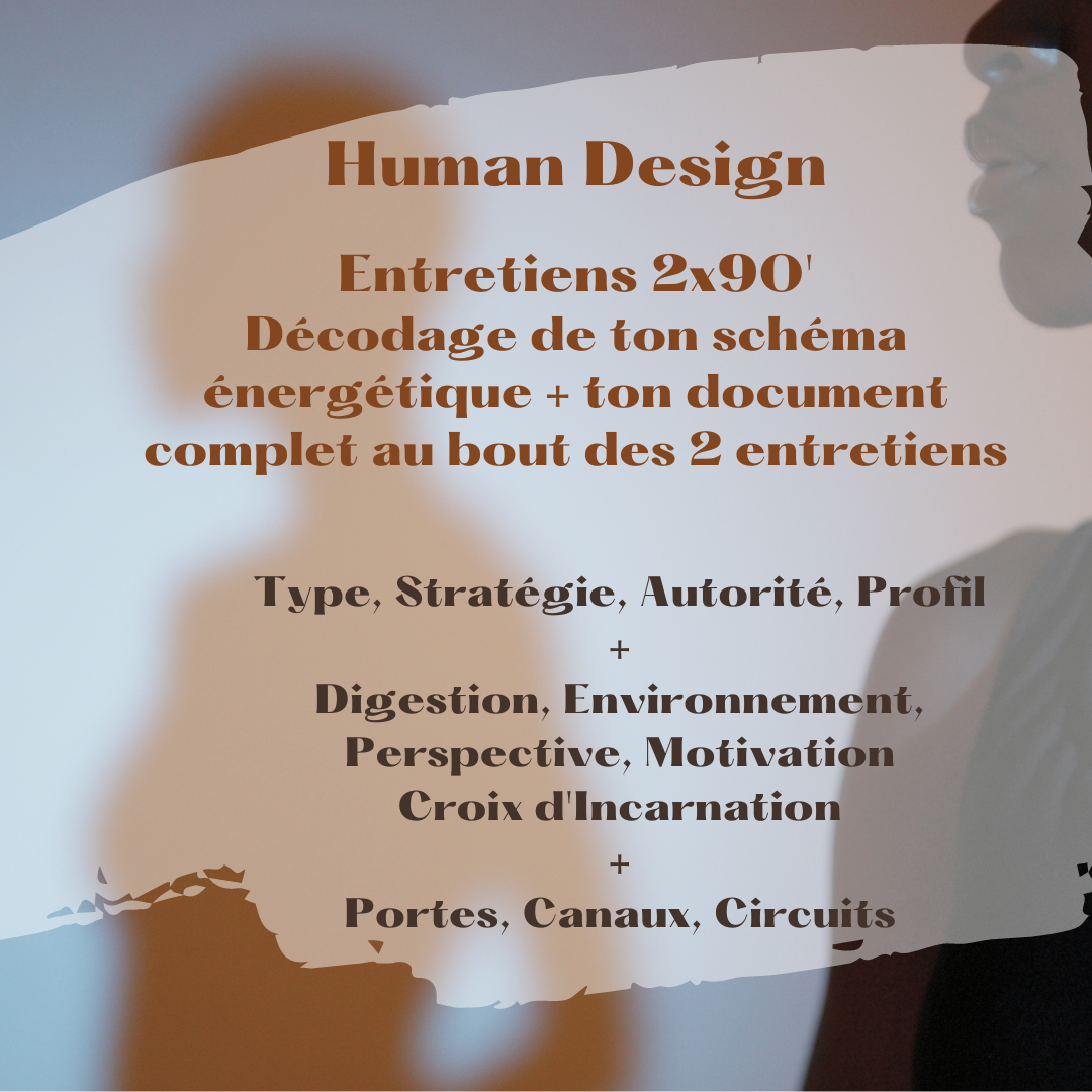 Consultation - Votre Human Design approfondi - 2  séances + document complet