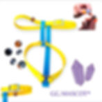 Harnais biothane et pierre de lithothérapie "interhangeables" GG.MASCOT