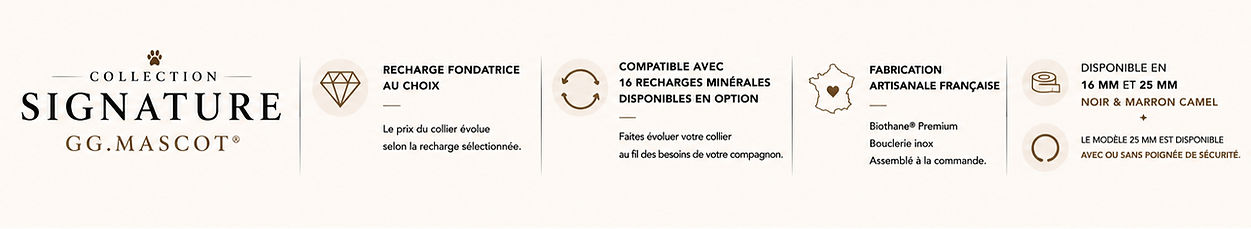 Recharge de pierre naturelle au choix pour collier GG.Mascot