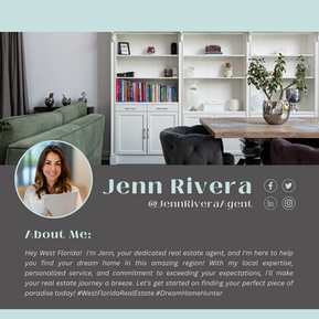 about me real estate agent social media post