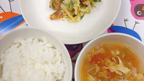 から揚げと野菜のカレーマヨ和え☆彡