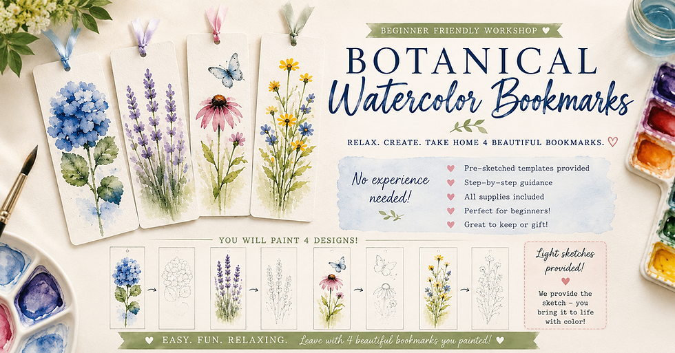 Botanical Watercolor Bookmark Workshop