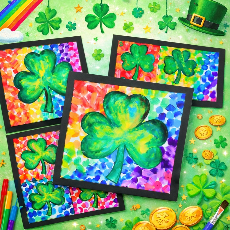 🍀 Kids Art Class – Lucky Shamrock Paint Party! 🎨