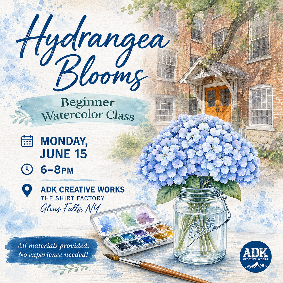 Hydrangea Blooms – Watercolor Class