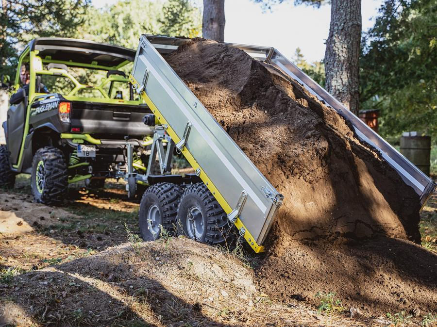 Thumbnail: Flatbed Dump Trailer FD-1200 (US-version) with box extensions Code: 86.11000US