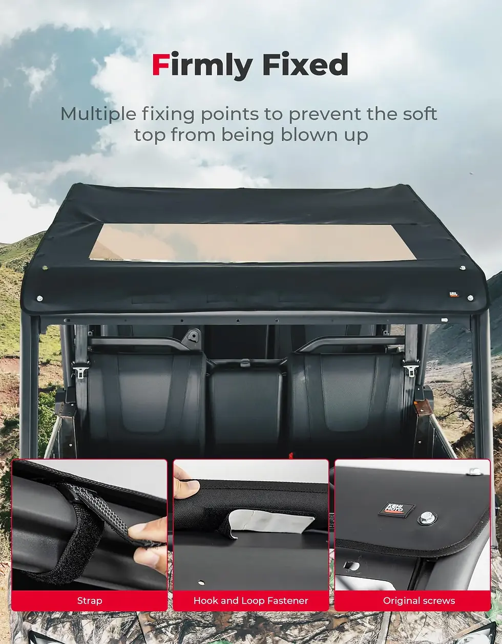 Thumbnail: Canvas Tinted Waterproof Soft Roof Top UForce 1000 XL
