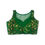 Thumbnail: green color banarasi sleeveless blouse back view