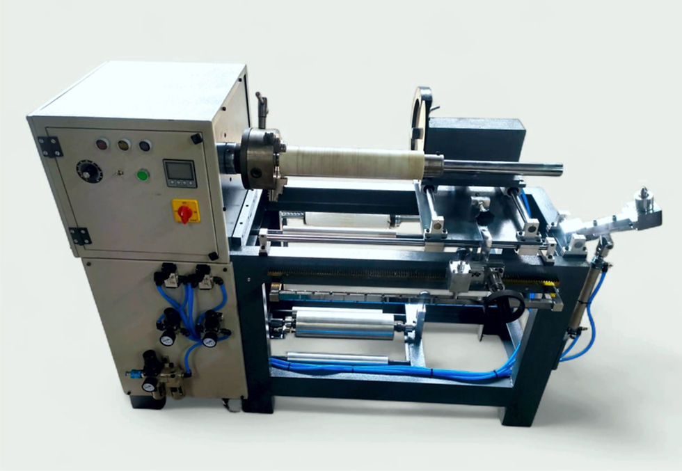 Thumbnail: Rewind and Semi-Automatic Slicing Machine for HDPE Fabric Tape with Liner