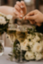 Hochzeits Fotografie, Sektgläser mit Eheringen