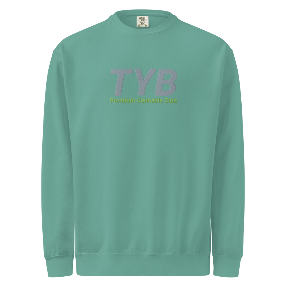 縮圖：TYB Cannabis Club Unisex Sweatshirt (Gray/green)