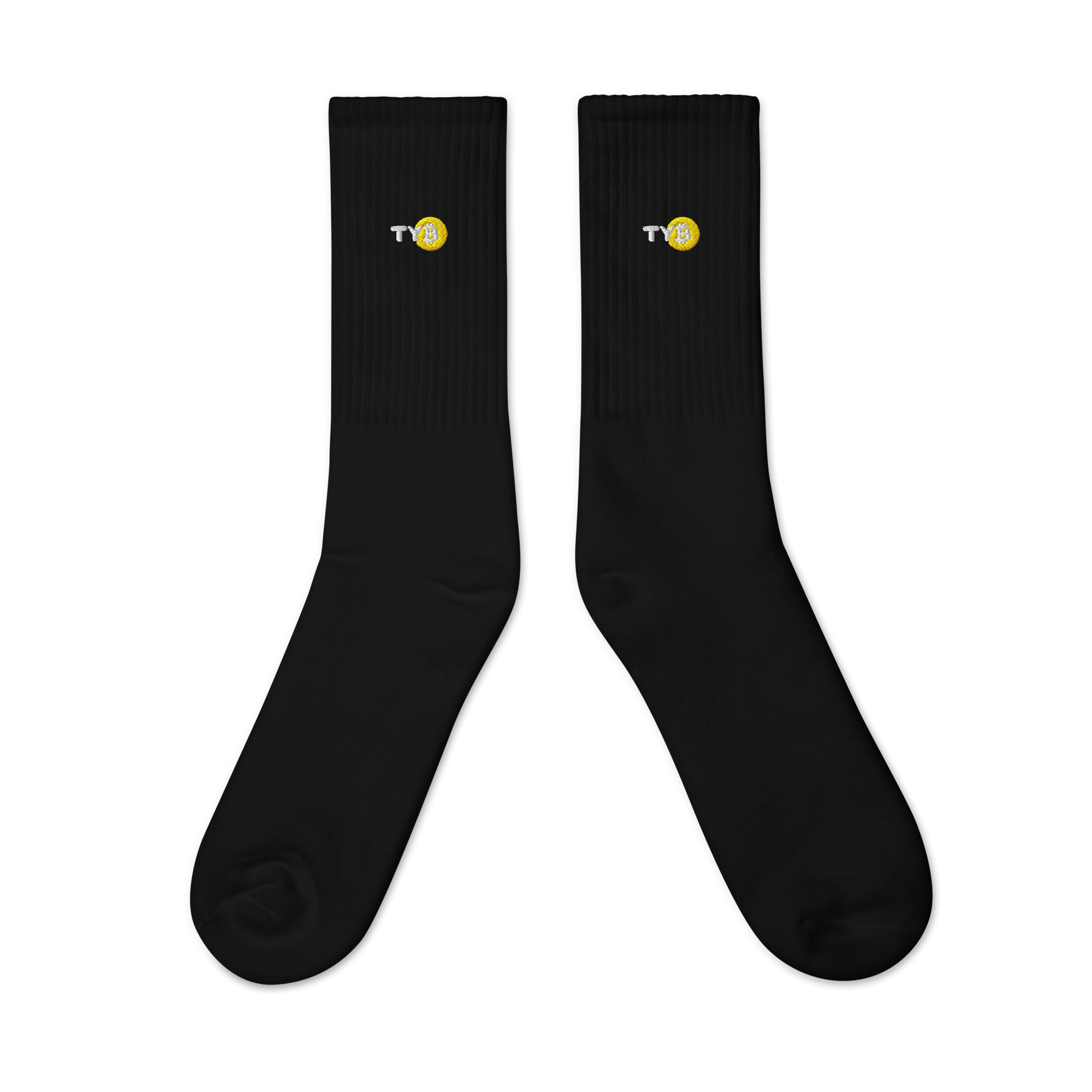 TYBitcoin Embroidered socks