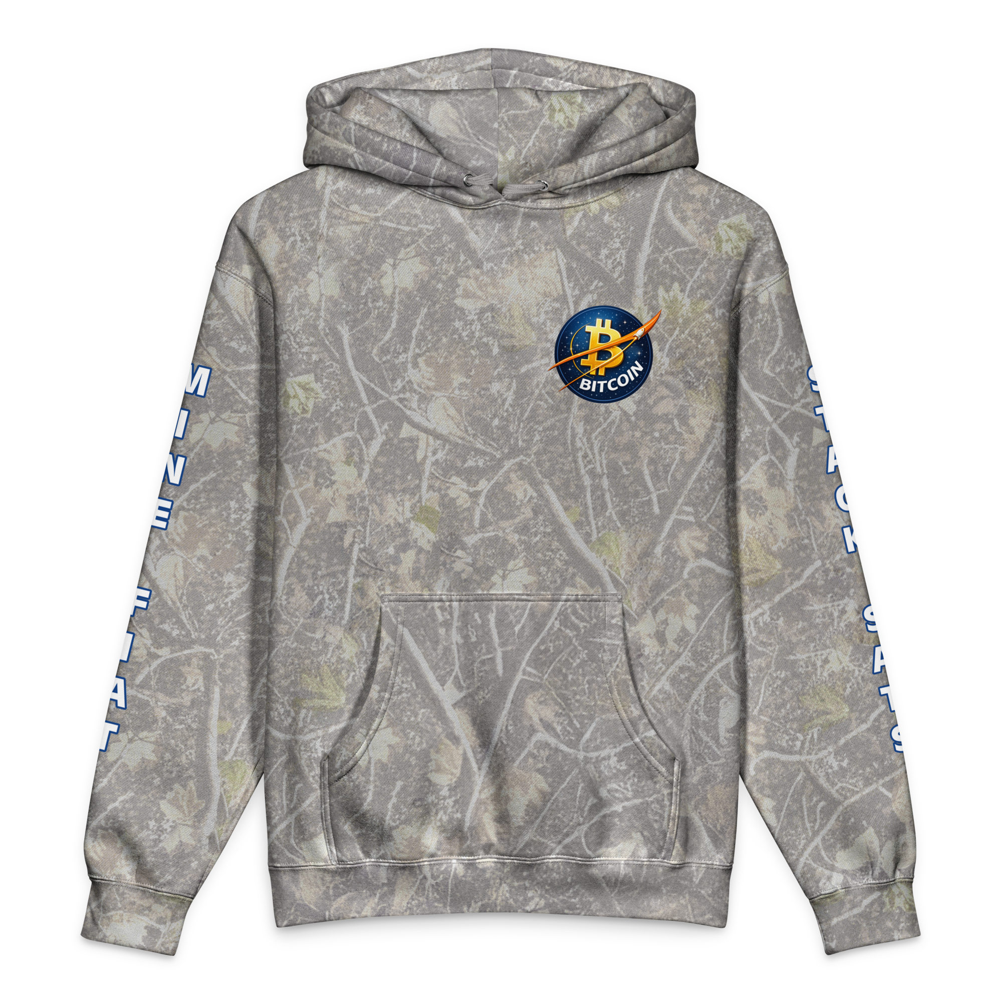 TYBitcoin/NASA Unisex Hoodie (white/blue)