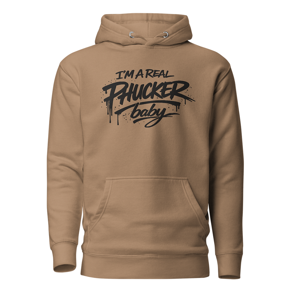 Miniatura: Real Phucker Baby Unisex Hoodie (Embroidered/black)