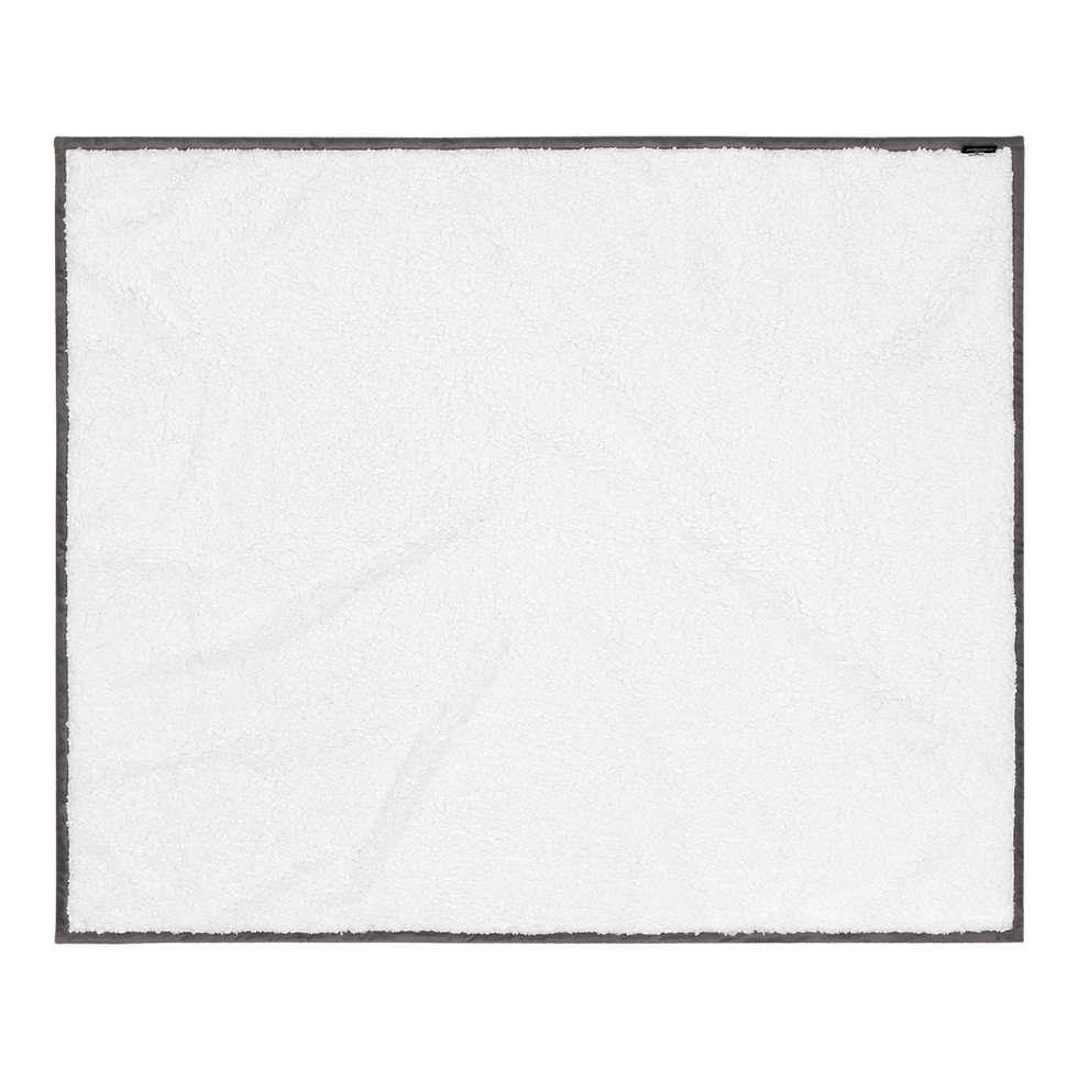 Miniatura: Embroidered Sherpa Blanket (White)