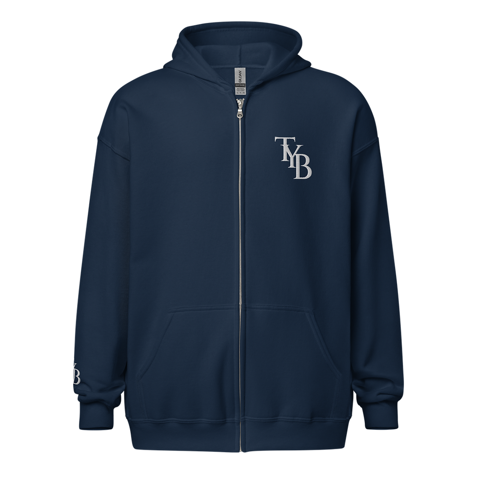 Miniatura: Unisex Zip Hoodie (White)
