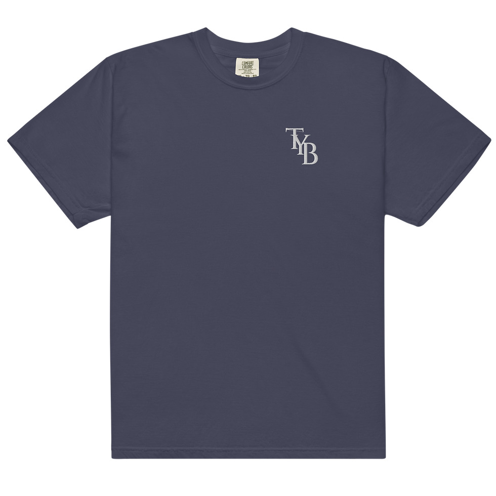 Miniature : Unisex Garment-Dyed T-Shirt (White/Shark)