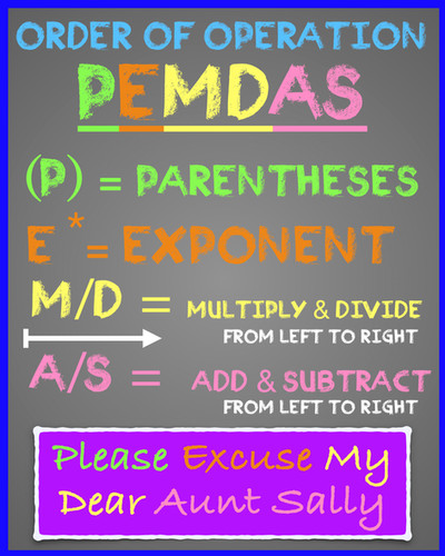 Digital File PEMDAS Poster 16x20 | Teaching More Than M