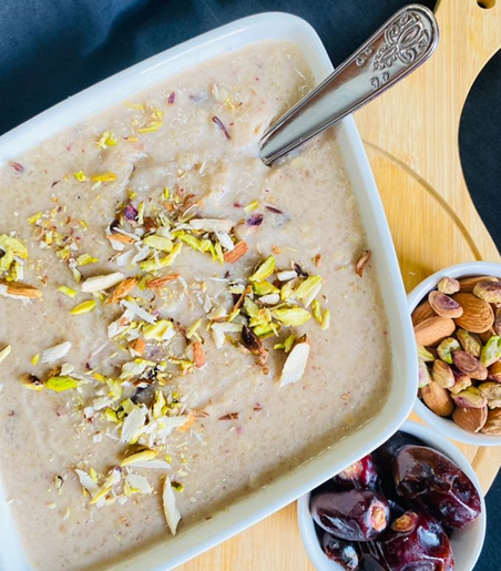 Thumbnail: NectorHives Talbina With Dry Fruits (Free Honey Pouch) – Barley Based Superfood
