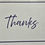 Thumbnail: Thanks Notecard