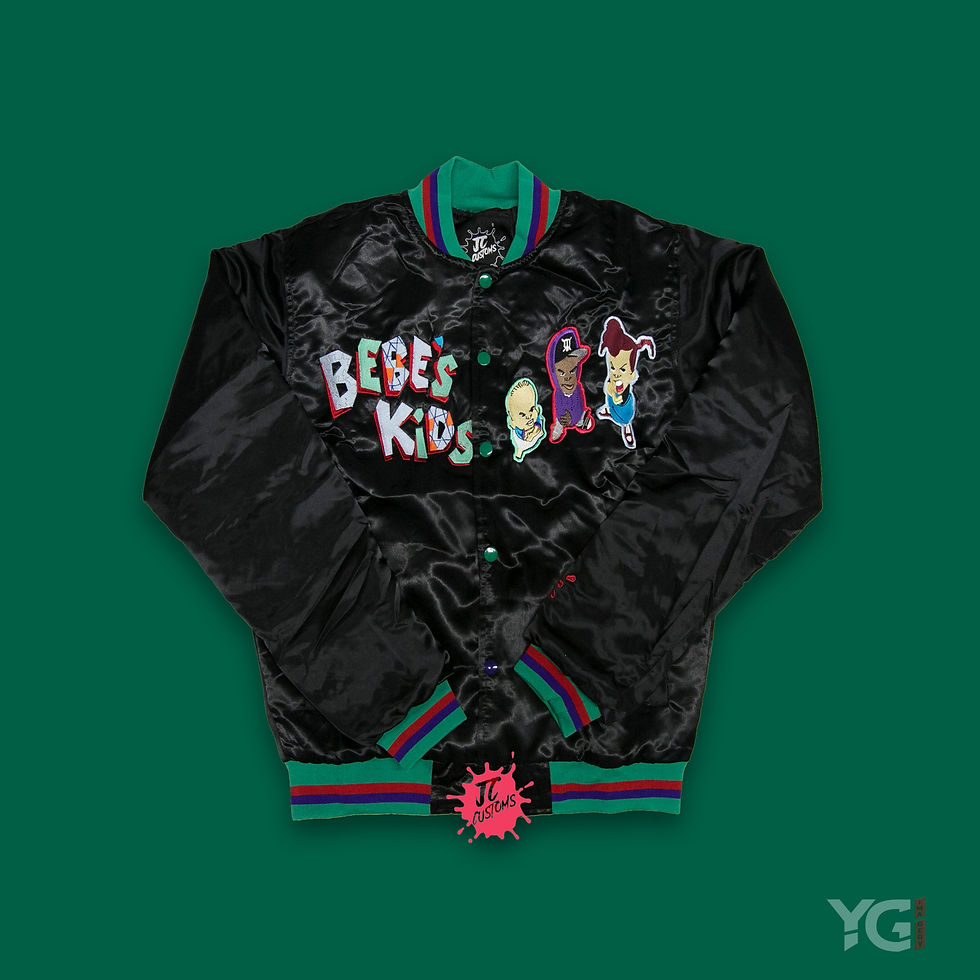 BLACK Bebe's Kids Bomber Jacket