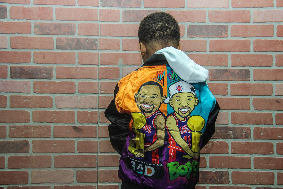 Thumbnail: Youth Bad Boys Bomber orange/Aqua/Purple