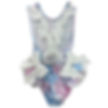 Tie Dye Open Criss Cross Bow Back Swimming Costume 