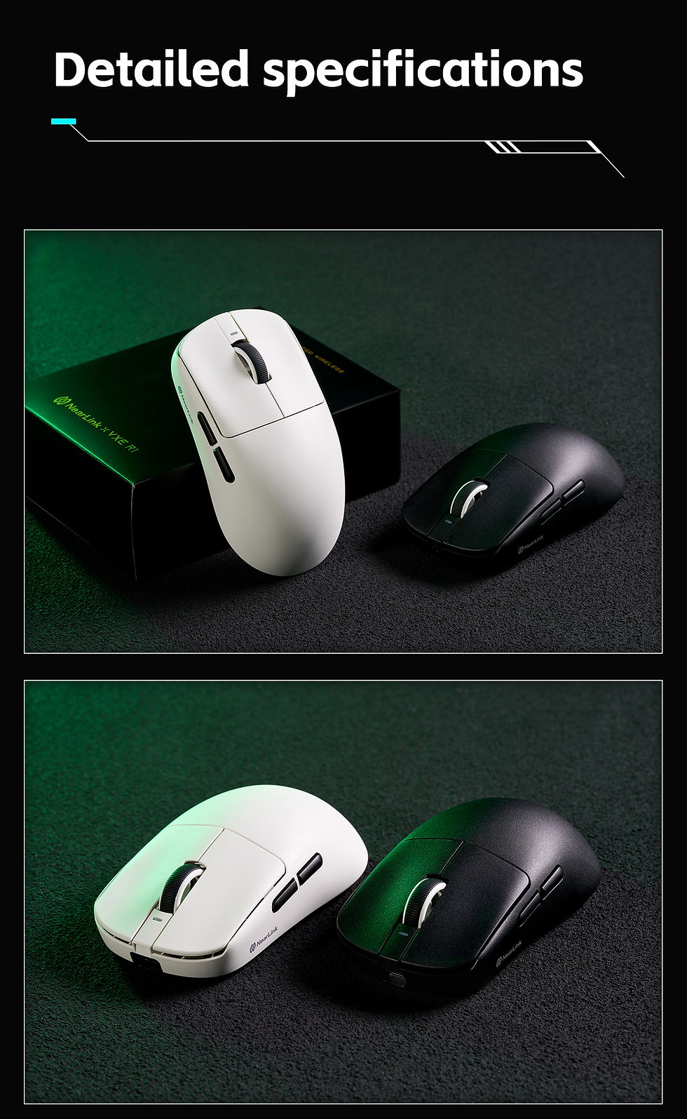Thumbnail: VXE Dragonfly R1 Wireless Mouse PAW3395 Sensor Nordic 52840 2KHz FPS Game Mouse 