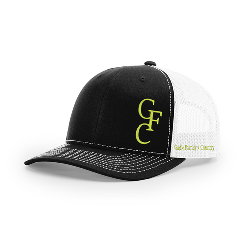 Black/White Trucker Hat | GFC Brand