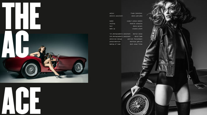 Elegant Model Poses with Vintage Sports Car Depicting Classic Style and Grace