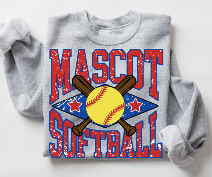 softball diamond mascot (DTF Transfer)