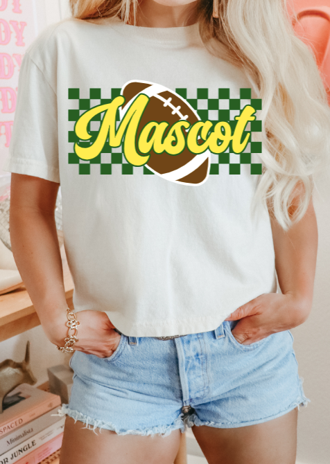 Checkered Mascot Football (DTF Transfer)