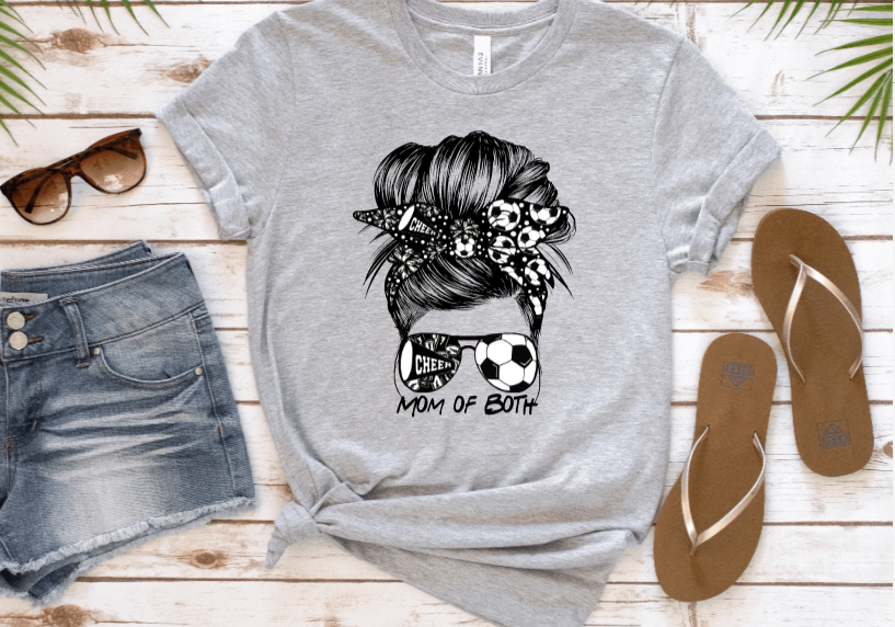 Mom of Both Cheer/Soccer (DTF Transfer)