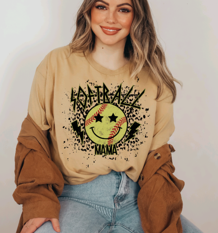 Softball Mama Grunge (DTF Transfer)